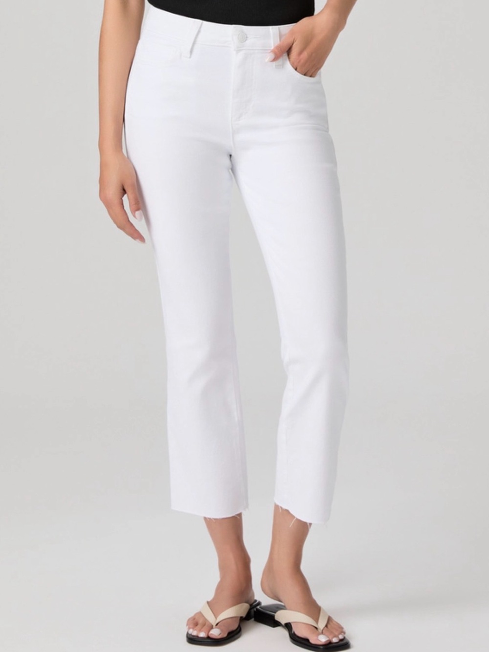 PAIGE Cindy Crop High-Rise Slim Jeans